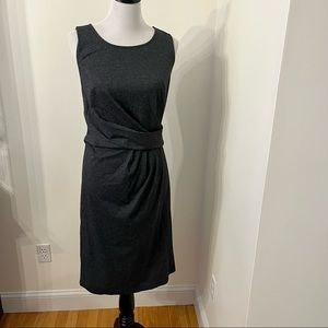NWT &. Layered Sleeveless Heathered Black Sheath Dress Size L